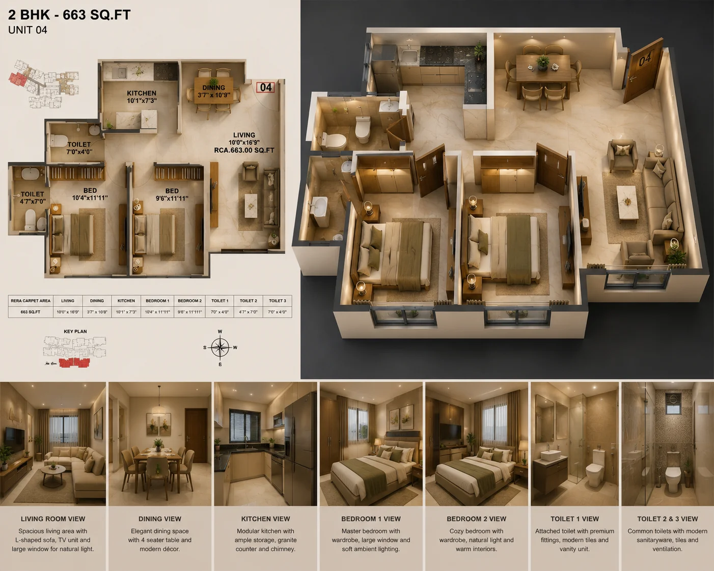Walchand Park View Mira Road | 1,2,3 BHK ₹72L* 3 Walchand Park View 2 BHK Interior Living Room Mira Road East